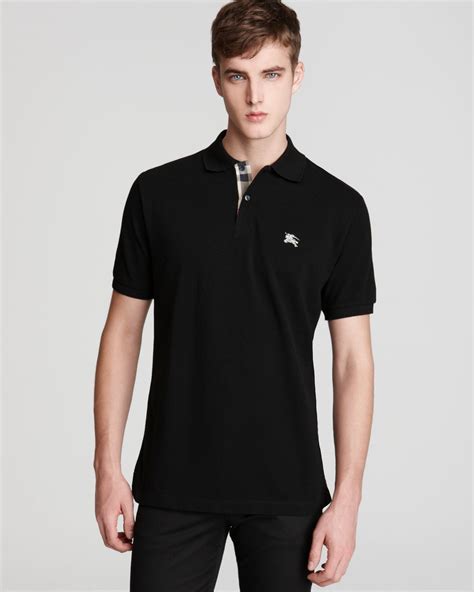 burberry brit men's casual short sleeve polo shirt black|burberry polo shirt men price.